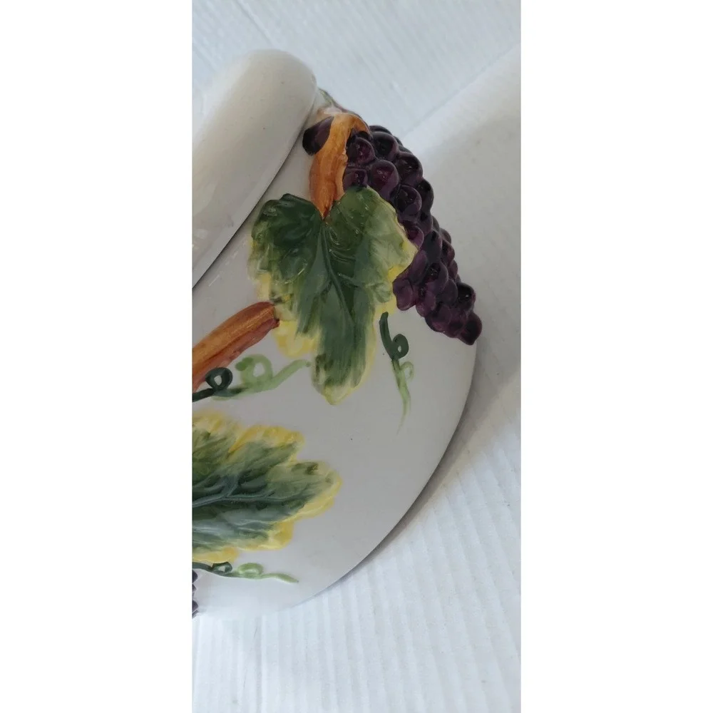 Vintage Retro KMC Tuscany Grapes kitchen collection ceramic Canister Cottagecore
